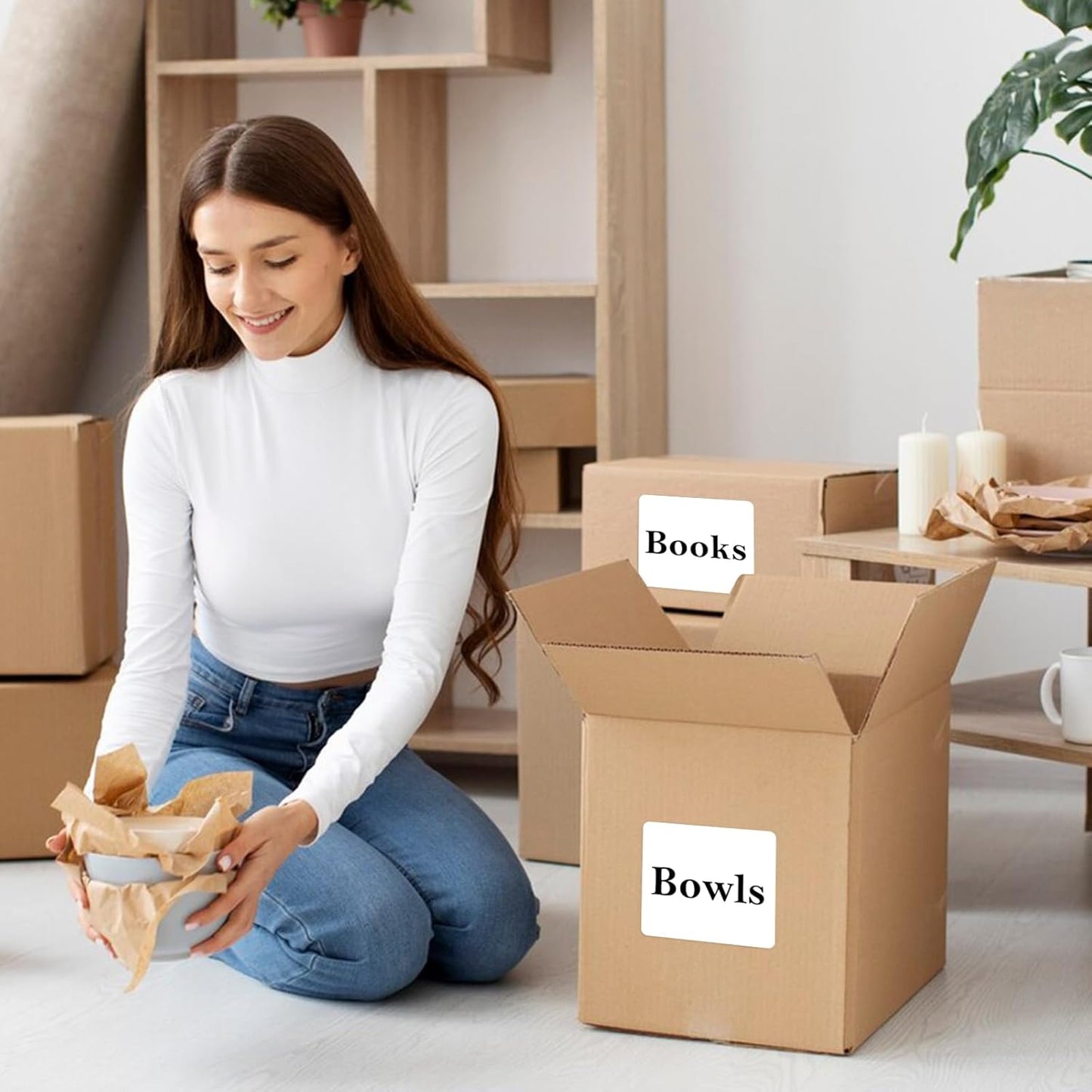 Printable Shipping Labels 3-1/3" x 4", White, 300 Labels (50 Sheets)