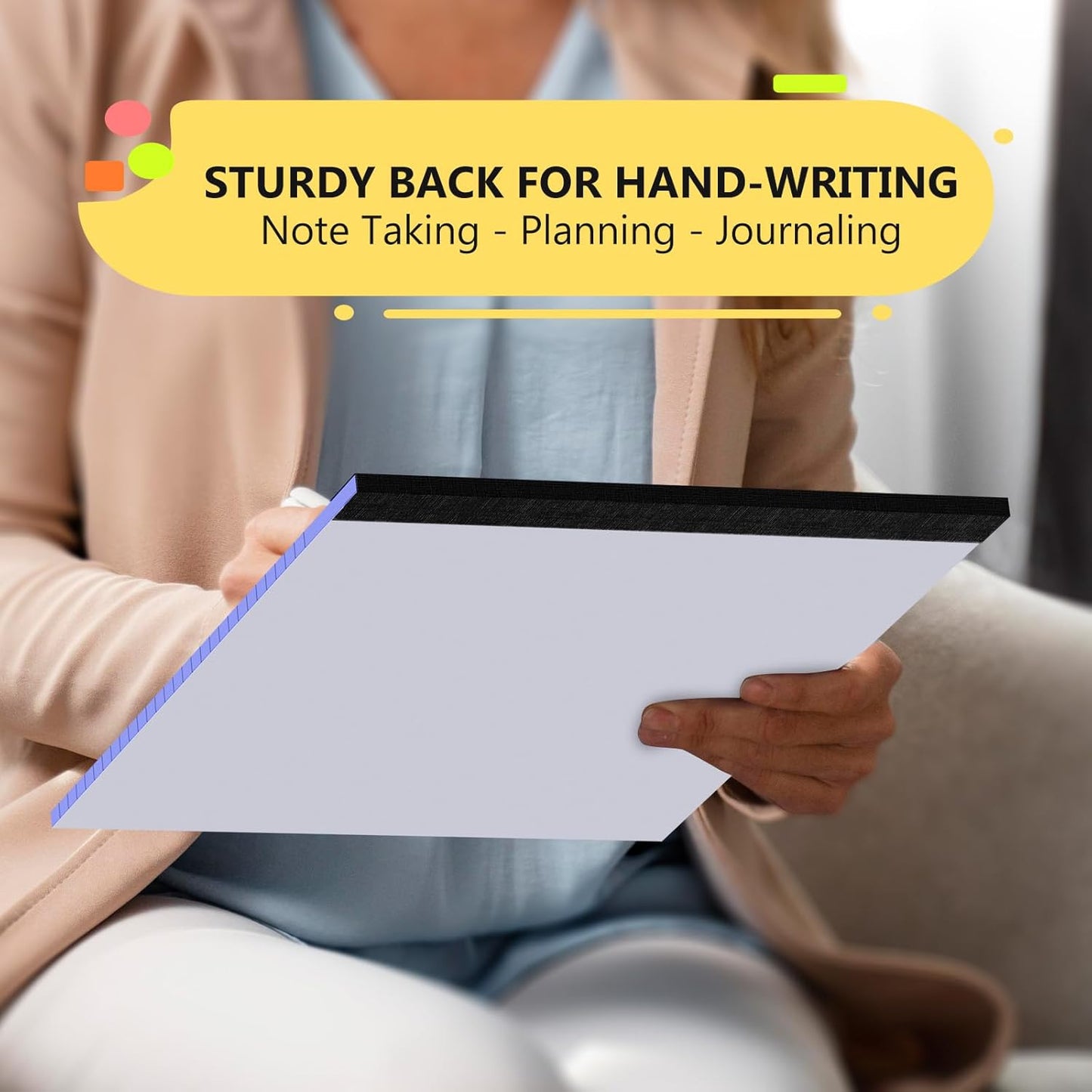 Legal Pads 8.5 x 11, Colored Note Pads 8.5 x 11, Wide Ruled Paper, 3 Pack Notepads 8.5 x 11, to Do List Notepad, Perforated Lined Paper, 30 Sheets/Pad, Multicolor Writing Pad for School, Home, Office