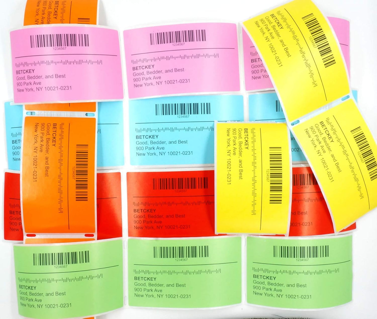 BETCKEY Colored Labels Compatible with Dymo 30332 (1" x 1") Square QR Code Labels, Compatible for Dymo LabelWriter Thermal 450, 4XL & Zebra Desktop Printers [6 Rolls, Orange]