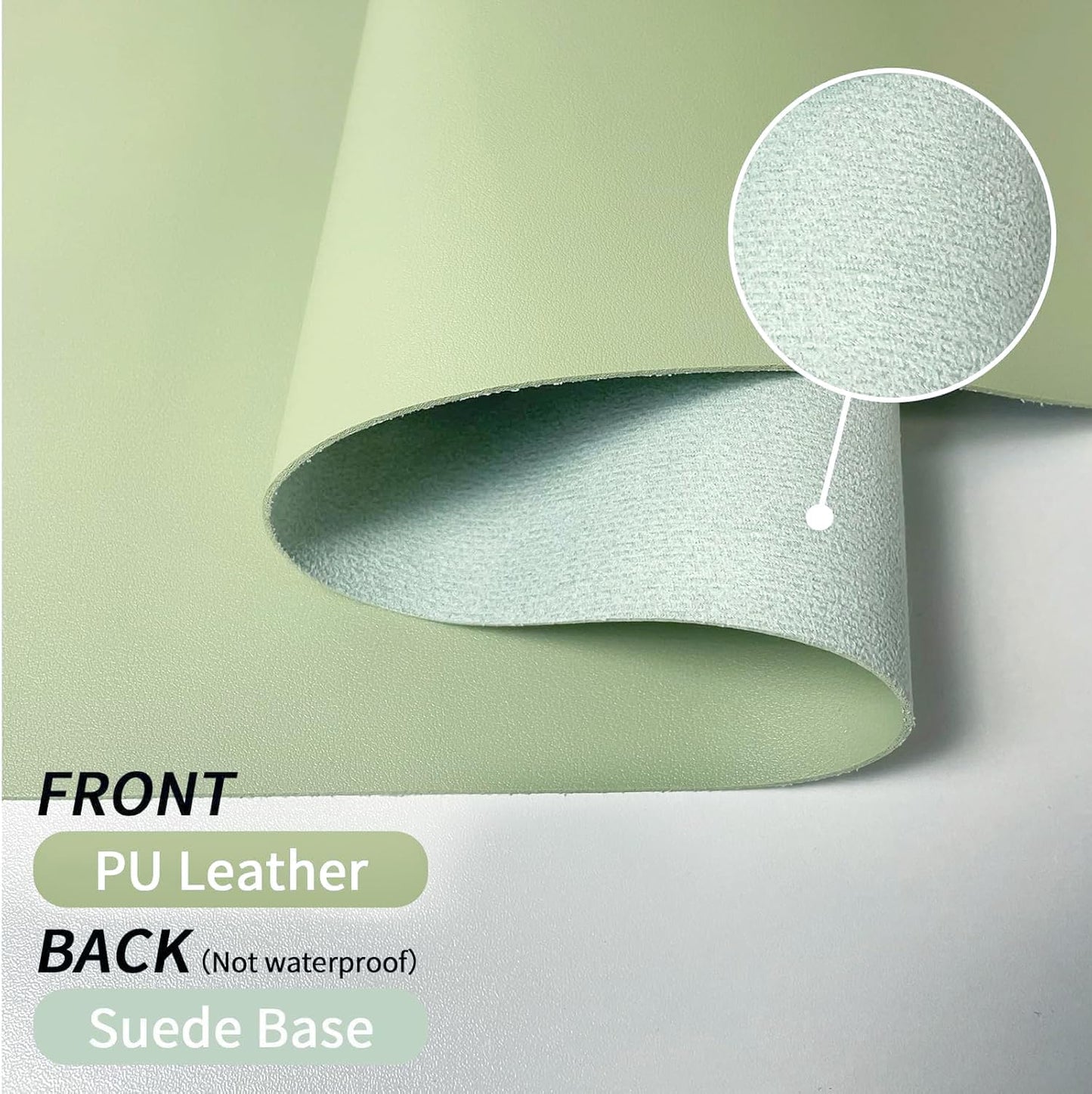 Bloss Green Desk Mat, Mouse Pad, Waterproof Leather Desk Pad, Desk Matt for Desktop, Non-Slip Desk Pad Mat for Office Work/Home (27.6 x 13.8 Inches)