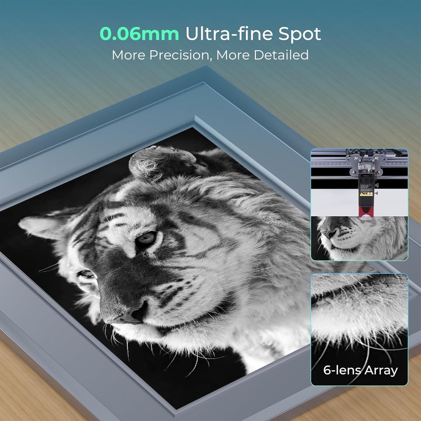 Creality Falcon 10W Laser Engraver Machine, 0.06mm High Precision Laser Engraving Machine 72W Laser Cutter and Engraver Machine for Wood Metal Acrylic Leather, 15.7"×16.3" Workspace