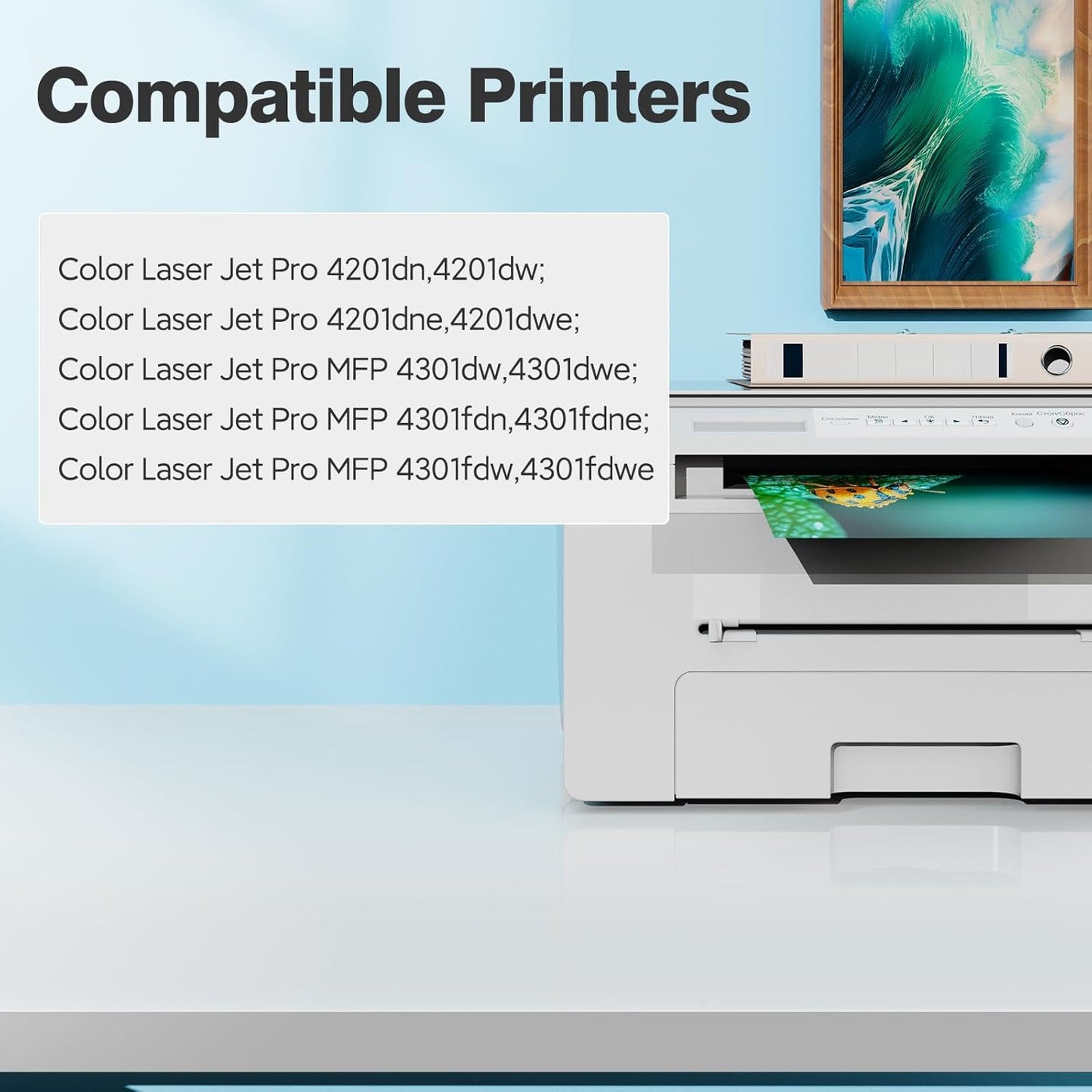 210X Toner Cartridges 4301fdw for HP 210X 210A Toner Cartridges 4 pack, 4301fdw 4201dn 4201dw Toner Cartridge, HP210X HP210A 210 Toner for Color Laser Jet Pro MFP 4301fdw 4201dn 4201dw 4301fdn 4301fdn