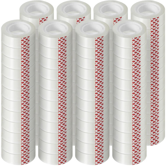 72 Rolls Transparent Tape Refills, Clear Tape, 3/4 x 800 Inches, Glossy Gift Wrapping Tapes for Dispenser, Office, School, Home