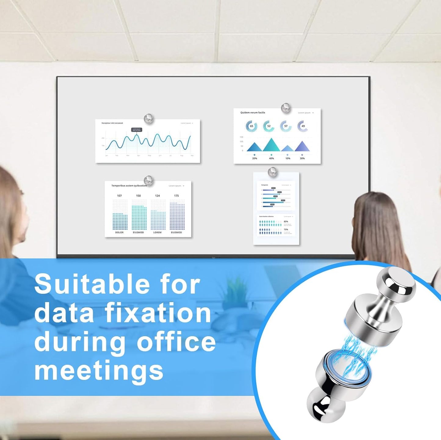 Strong Fridge Magnets Refrigerator Magnets for Whiteboard Small Magnet Push Pin Magnetic Neodymium Tiny for Office Classroom Kitchen Home 16 Pack