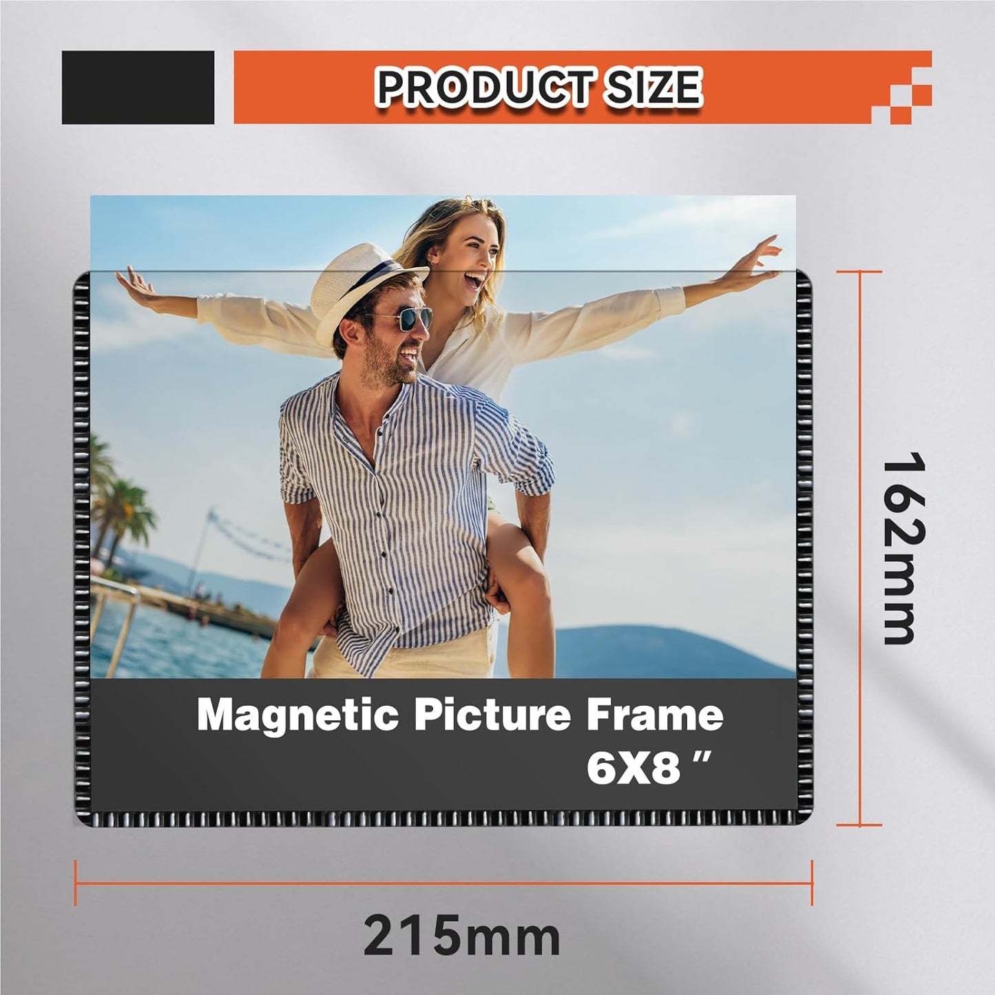 Magnetic Photo Frame 6x8 For Refrigerator,Picture Sleeve Magnet Holders 6 PCS