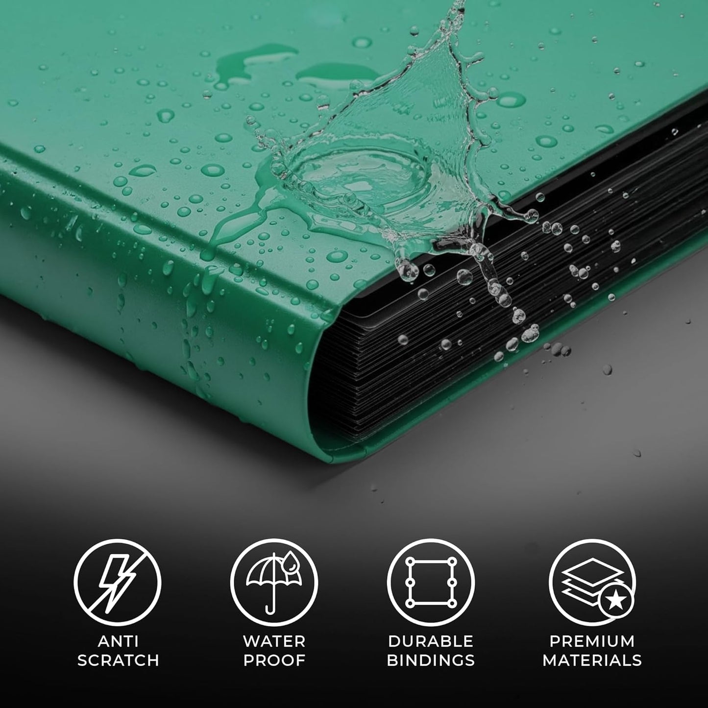 Trading Card Binder Pro-Folio – 9 Pocket Binder - Side-Loading Album, Durable & Acid-Free Storage for Pokémon, YuGiOh, MTG, TCG, Game & Sports Cards, Dark Green