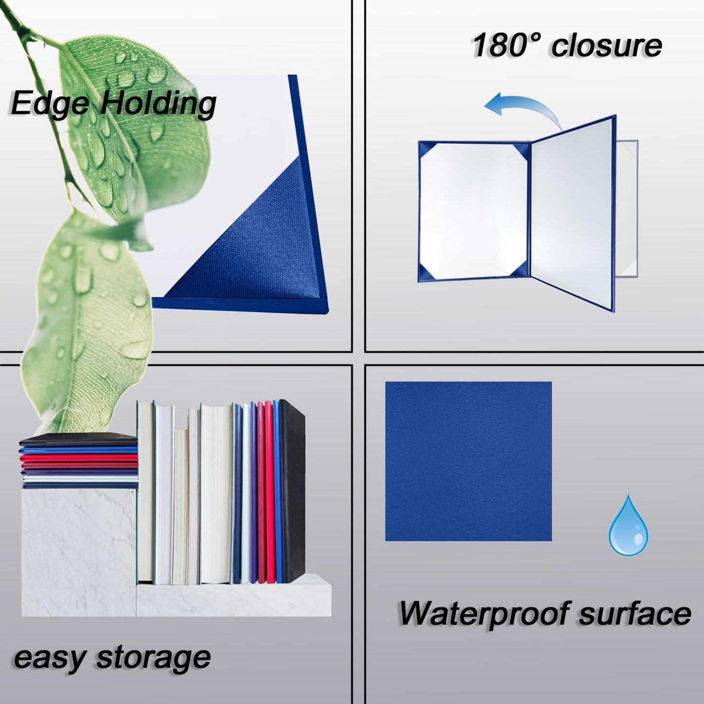 Certificate Holders 8.5"x11" Graduation Diploma Cover Document Leather Folders,Royal Blue-5 Pack