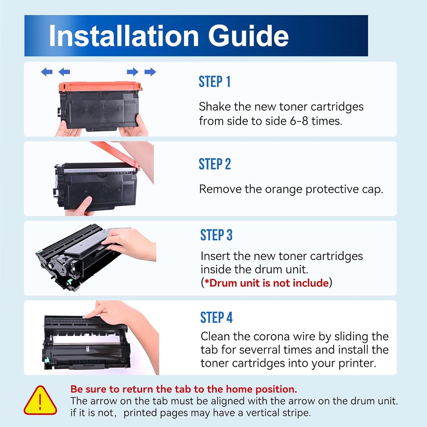 INKNI Compatible TN850 Toner Cartridge Replacement for Brother TN850 TN820 High Yield Compatible for Brother DCP-L5600DN HL L5000D HL L5200DW HL L6200DW MFC L5850DW MFC L6700DW Printer (Black, 2-Pack)