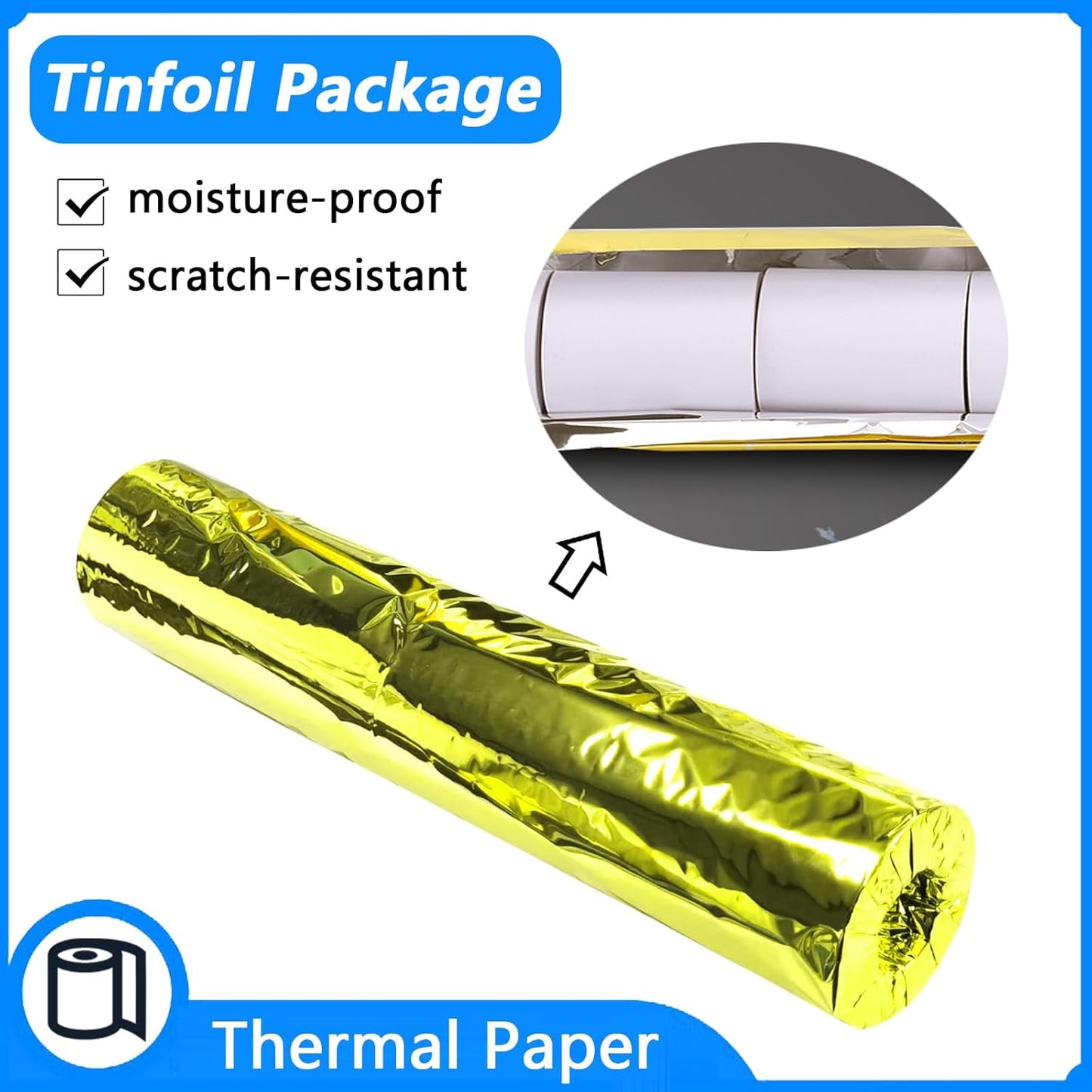 57mm Thermal Paper Cash Register POS Receipt Paper 2 1/4 for Thermal Printer to Take a Number Ticket 4 Rolls