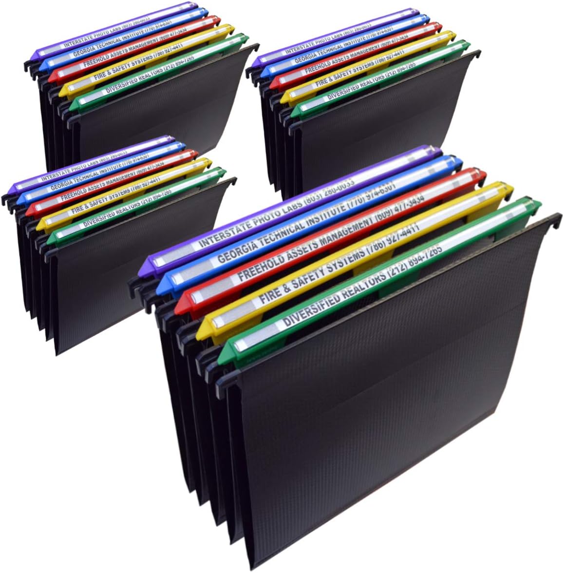 Ultimate Office MagniFile Hanging File Folders V Base Letter Size with 11 inch Magnified Indexes That Double The Size of Your File Titles to Find Files Fast. (Set of 20 Assorted)
