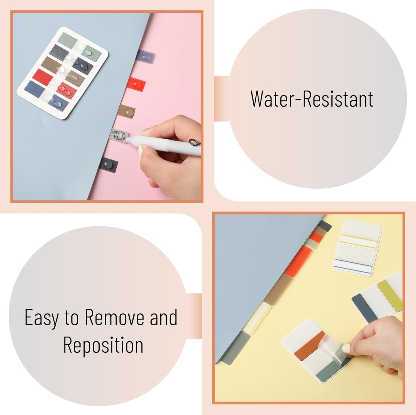 Mr. Pen- Sticky Index Tabs, 500 Pcs, 21 Sets, Colorful Sticky Tabs for Notebooks, Page Markers, Page Tabs for Binders, Page Tabs Sticky Tabs for Books, Notebook Tabs, Book Sticky Tabs for Notebooks