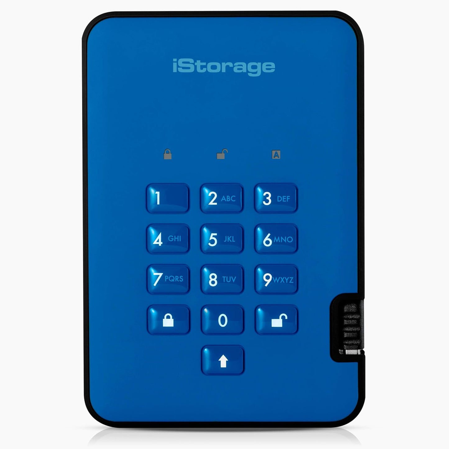 iStorage diskAshur2 HDD 4TB Blue | Secure portable hard drive | Password protected | Dust & water resistant | Hardware Encryption