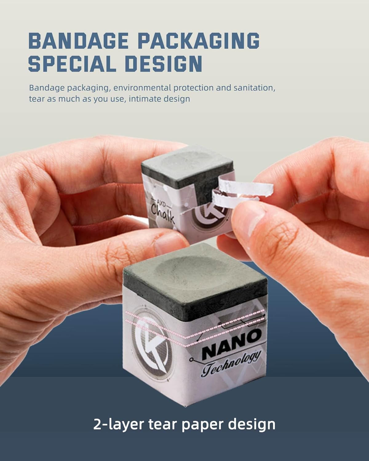 KONLLEN Pool Cue Chalk Nano Technology Billiard Chalk for Professional Tournament Dedicated Pool Chalk (Outstanding Performance, Reduce Miscue, Durable)