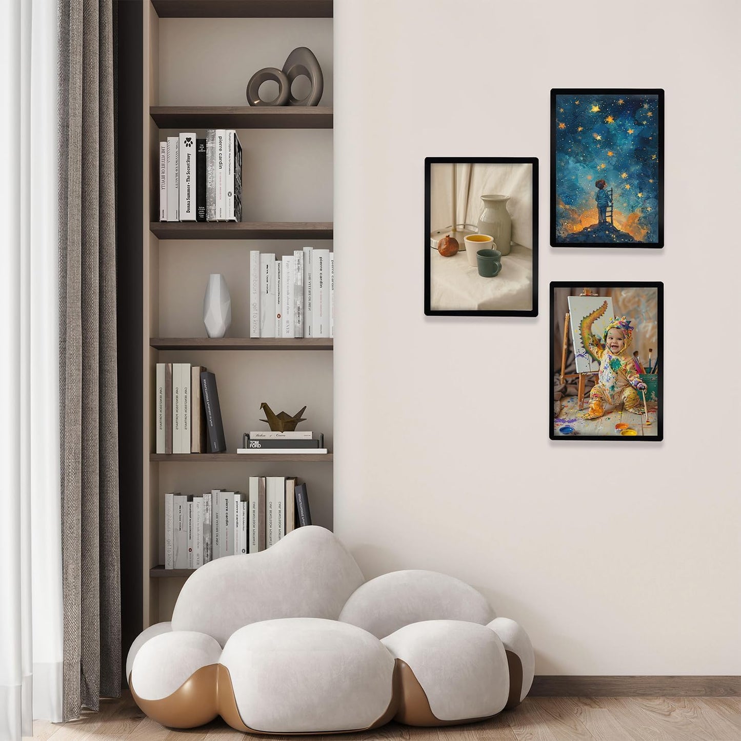 Sign Holder 8.5"x11" Wall-mounted 2 Pack, Self-Adhesive Display Frame for College Certificate/Poster/Paper/Picture Office/Store/School Display Sign Holder with Horizontal and Vertical (Black)