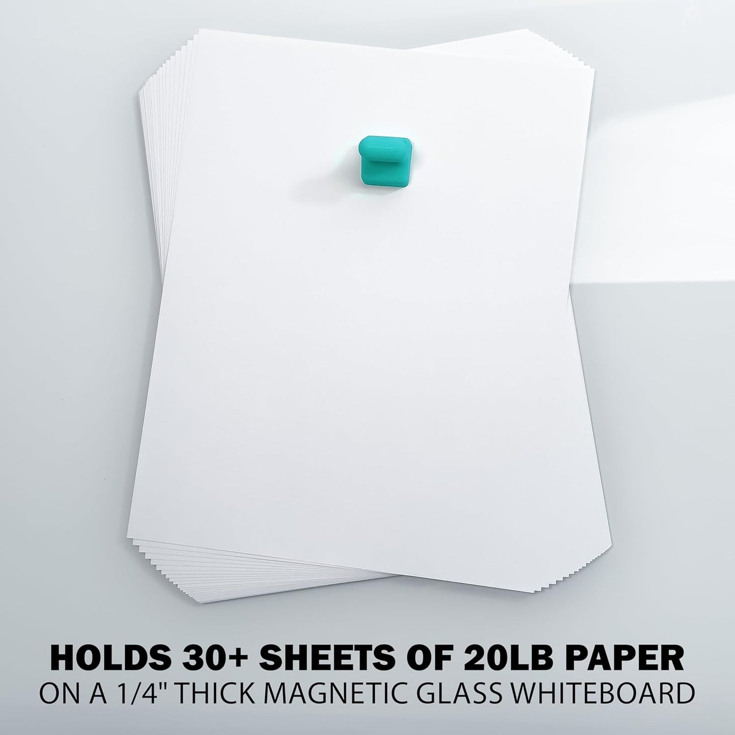 Glassboard Studio MiniBar Magnet - Strong Neodymium Rare Earth Magnets for Fridge, Whiteboard, Locker & Magnetic Glassboards - Crafting & Office Use - Strong Fridge Magnets (Seaside Teal Pawn, 2)