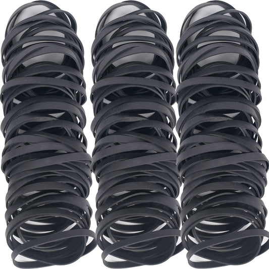 Rubber Bands Size #64 - 120 Pieces Elastic Black Bands for Office, Files, Litter Box
