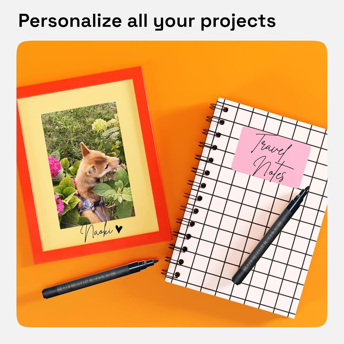 ARTISTRO 2 Black Permanent Marker - Waterproof Markers for Tire, Fabric, Rocks, Glass, Ceramic, Wood, Paper - Oil Based Paint Pens - Extra-Fine Tip 0.7mm