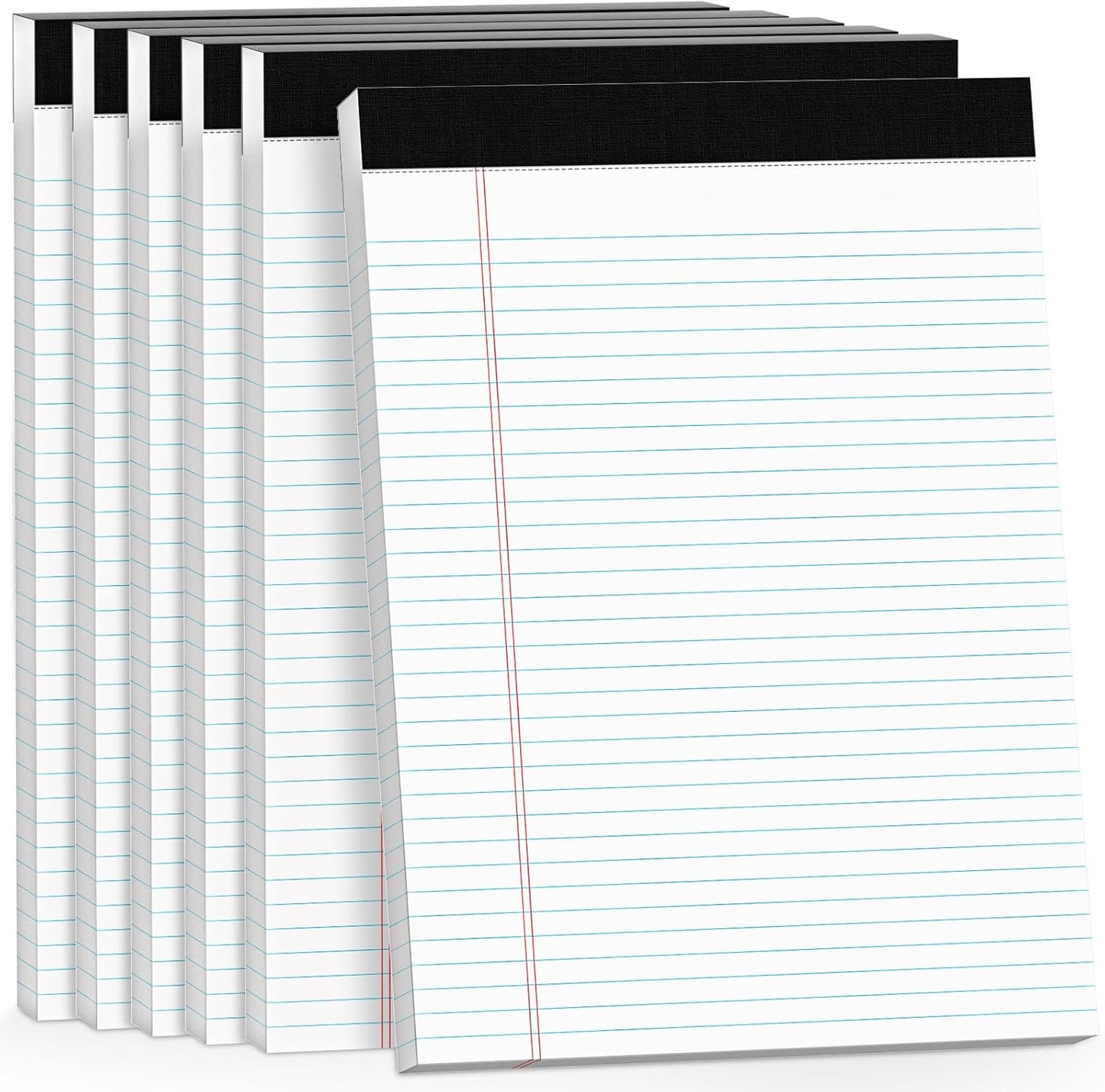 300 Sheets Legal Pads 8.5 x 11 College Ruled 6-Pack White Paper Note Pad Narrow Ruled 50 Sheets per Notepad Perforated Writing Pad Sturdy Back 8x11 Legal Pads Pads of Paper