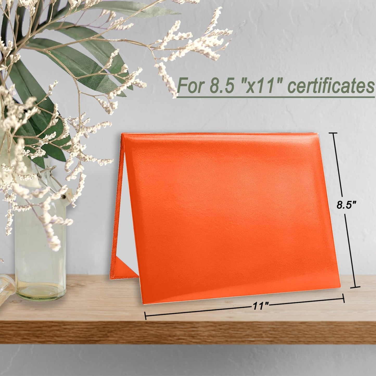Certificate Holders 8.5"x11" Graduation Diploma Cover Document Leather Folders,Orange-100 Pack