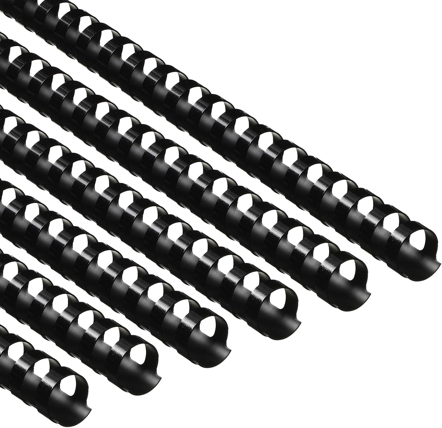 Yunsailing 150 Pack Plastic Binding Combs Plastic Binder Comb Ring 19 Ring Binding Spines Letter Size Spiral coils for Notebook Calendar(5/8 in,Black)