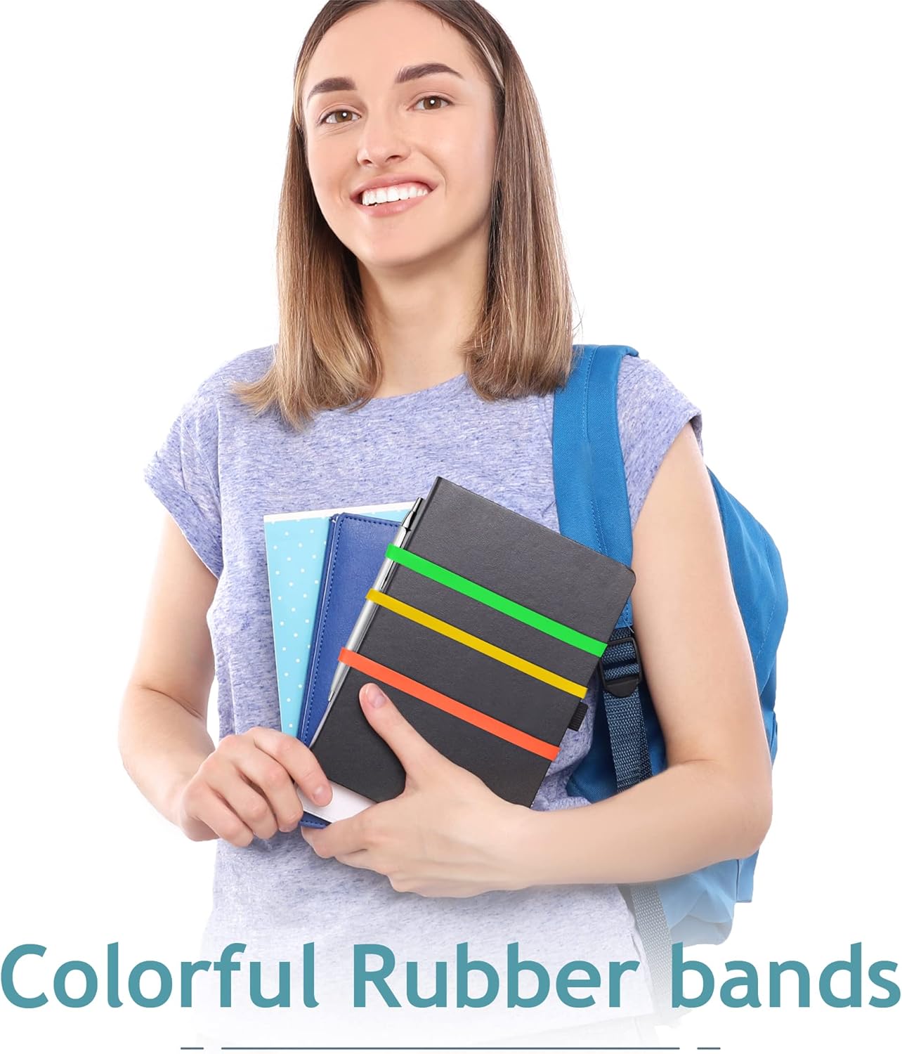 Rubber Bands Assorted Size & Color, Made In USA, 1 LB