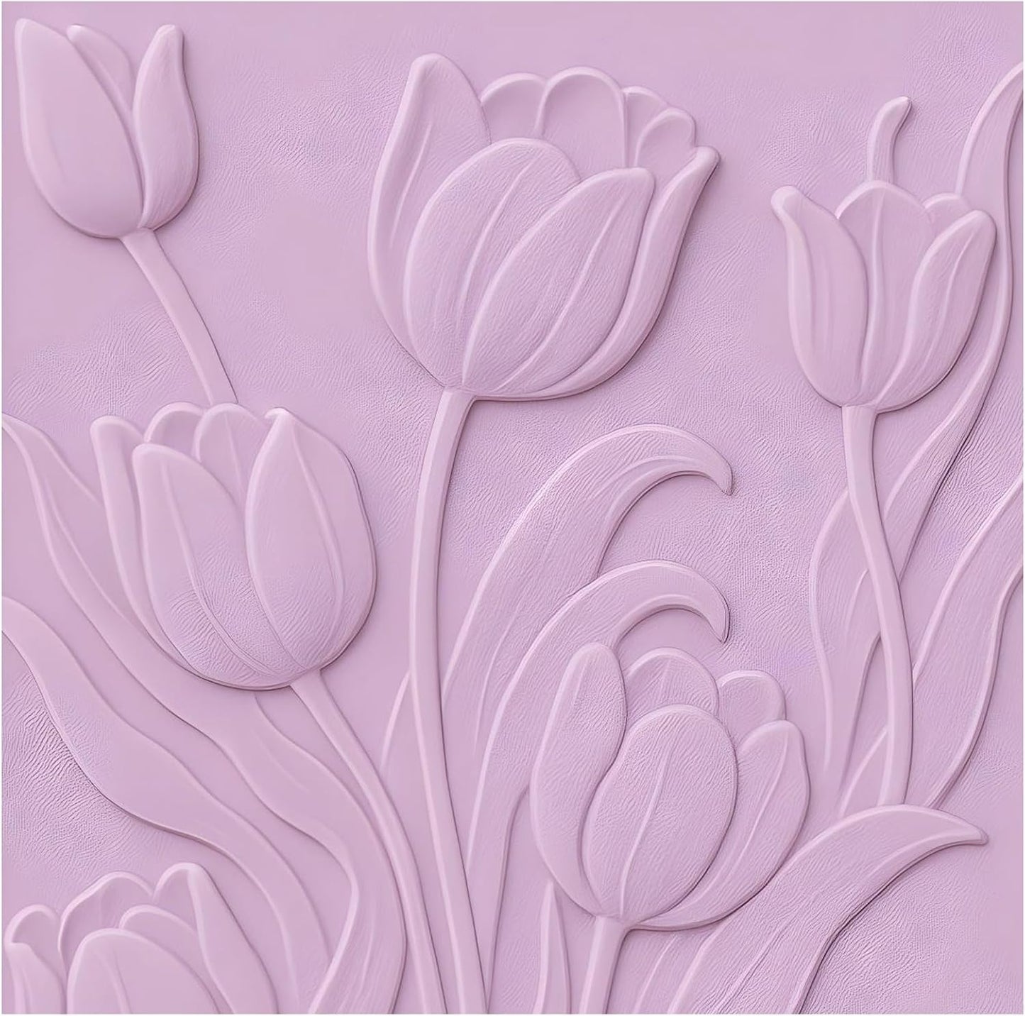 Classicseali 3D Embossing Folders,Tulip Embossing Folder, Transparent Embossings Folder Clearance,Scrapbooking, Paper Art, Art Supplies, Handmade Products