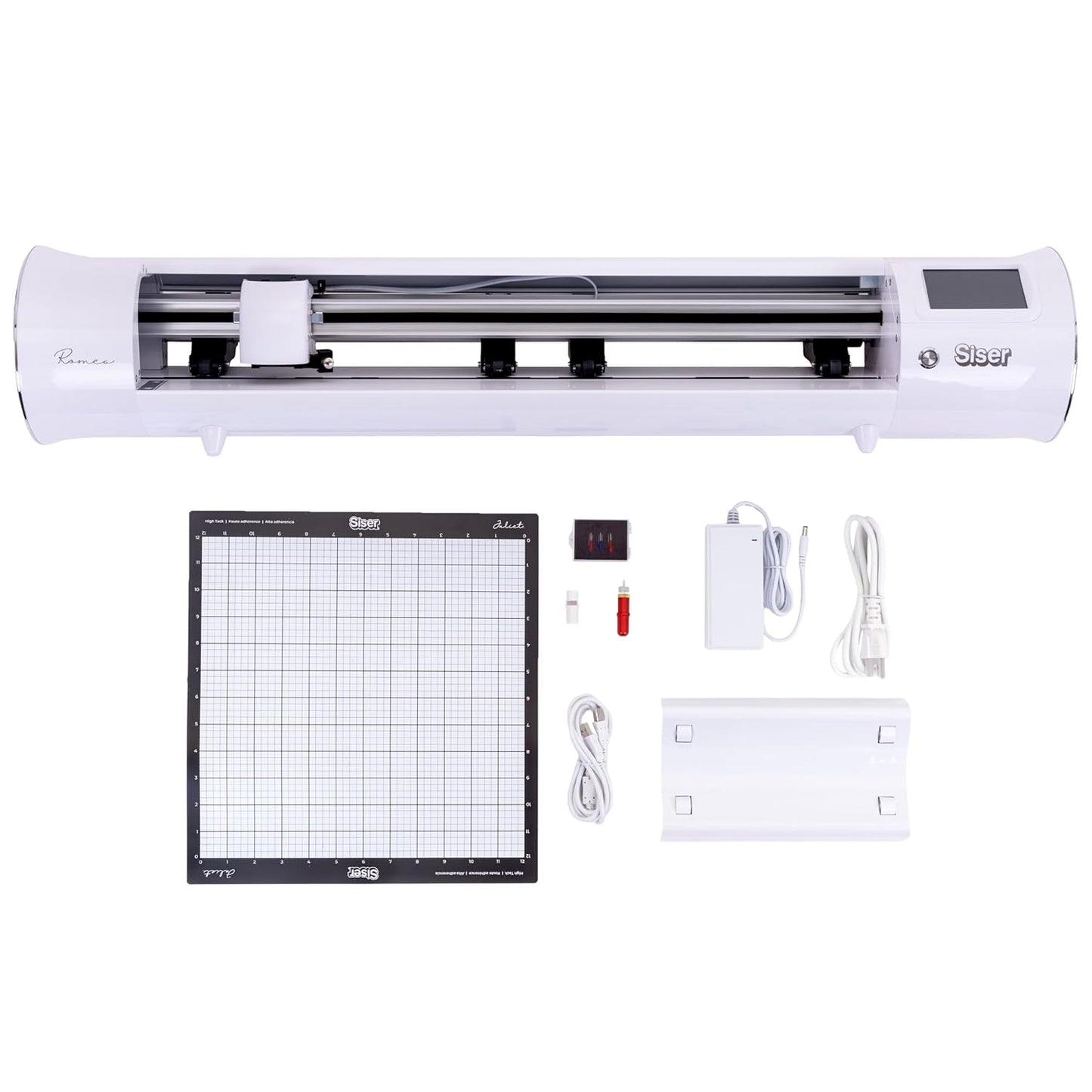 Siser Romeo High-Definition Cutter - 24" Professional Cutting Machine for Vinyl, Paper, and More – WiFi Compatible with Windows & Mac - Includes Leonardo Design Studio Software, Roll Holder Accessory