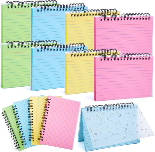 Koogel 400PCS Index Cards with Rings, 4x6 Colored Ruled Index Cards with Waterproof Covers for Back to School, Flashcard Recipe Note Card for Studying Nursing School College Essentials, 4 Colors
