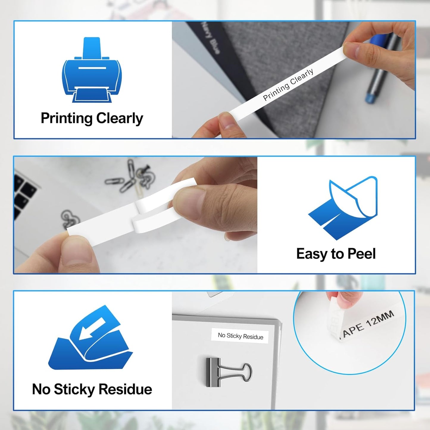 20Pk TZe-231 Tapes Replacement for Brother P Touch Label Tape TZe/TZ Tape 12mm 0.47 Laminated White TZe231 Compatible with Brother PT-D210 D220 D400 H110 1280 1290 1880 2040, 8m(26.2ft)