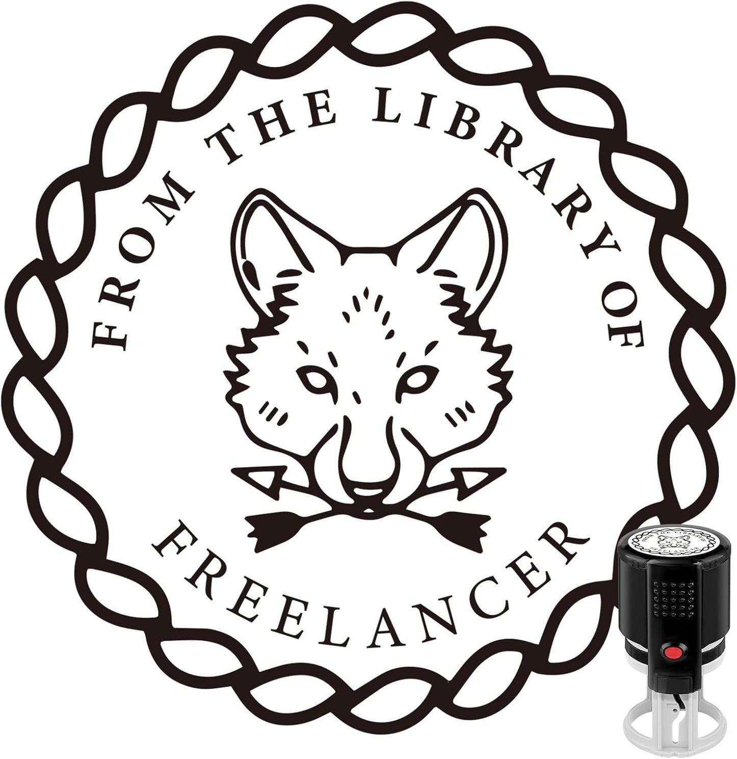 Custom Ink Stamp | Personalized Self Inking Stamp Gifts for Book Lovers, Readers, Teachers | 5 Ink Colors (Design-02)