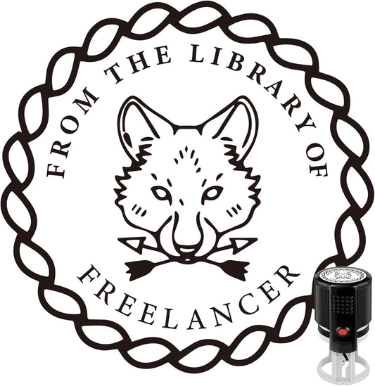 Custom Ink Stamp | Personalized Self Inking Stamp Gifts for Book Lovers, Readers, Teachers | 5 Ink Colors (Design-02)