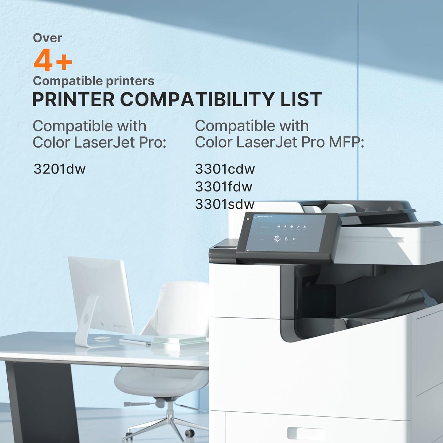 E-Z Ink 218X with Chip Compatible for HP 218X Toner Cartridges 4 Pack 218A Toner for HP Color Laserjet pro MFP 3301fdw Toner 3301cdw 3201dw 3301sdw Printer Ink Set W2180A W2180X (BCMY) ﻿