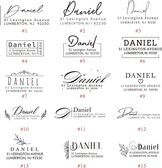 STAMTECH Custom Return Address Stamp - 24 Designs to Choose from Custom Address Stamper Wedding Invitation Stamp… (Rubber Stamp)