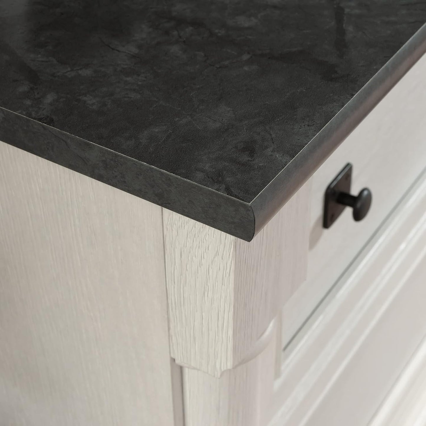 Sauder Palladia 2 Drawer File Cabinet, Lateral Filing Cabinets for Home Office, Hanging File Folders Organizer, Interlocking Drawers, in Glacier Oak Finish