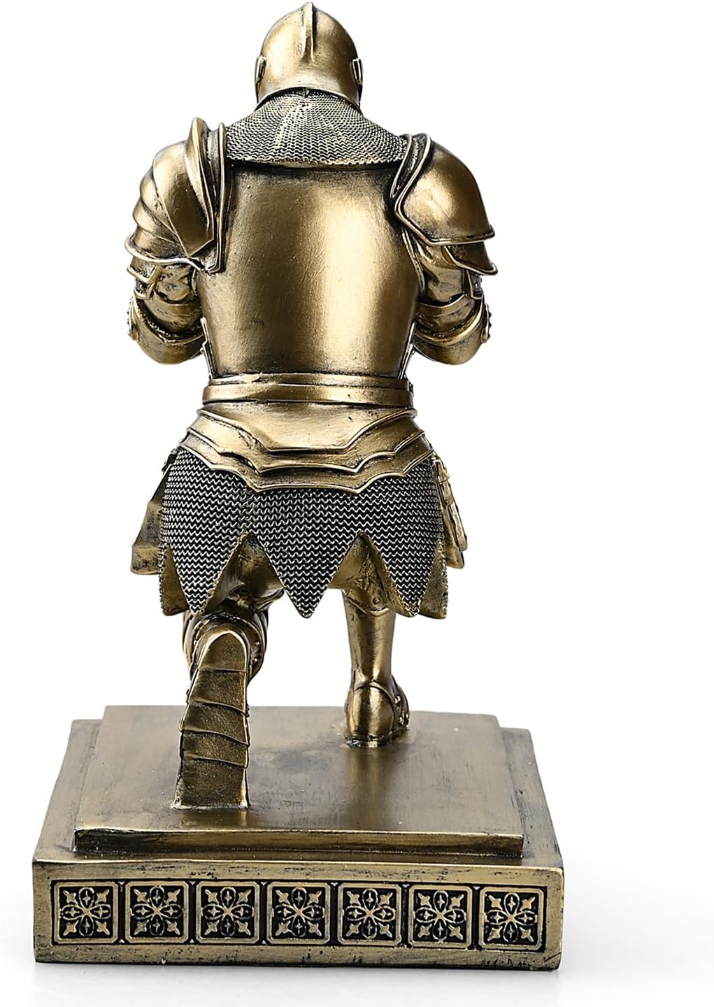 Medieval Armored Warrior Knight Pen Holder Desk Organizers and Accessories Resin Pencil Holder Paperweight as Gift with a Cool Letter Opener for Desk (Bronze)