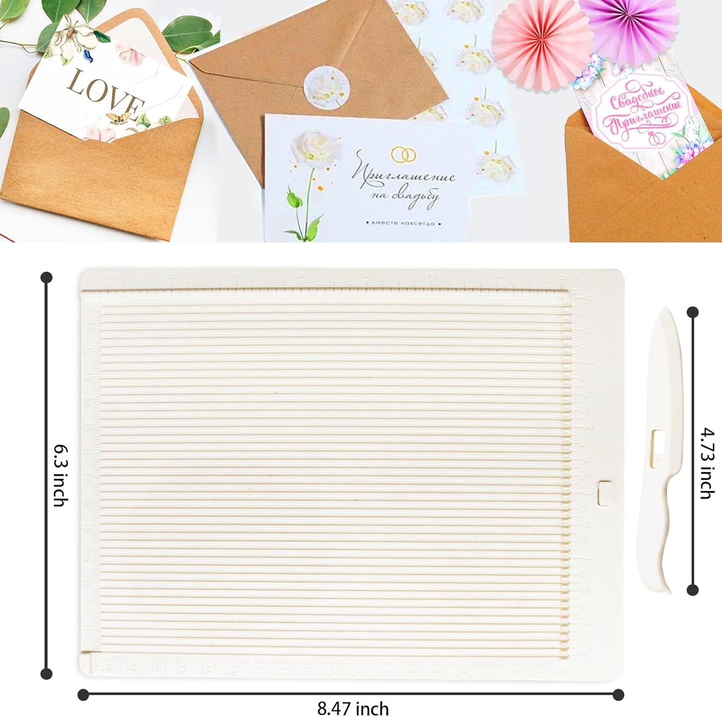 Scoring Board, Envelope Maker, Envelope Punch Board, Scoring Tool, Small Score Board for Paper Crafts, Multi-Purpose Scoring Board for Card Making, Mini Envelope Making and Gift Box Making