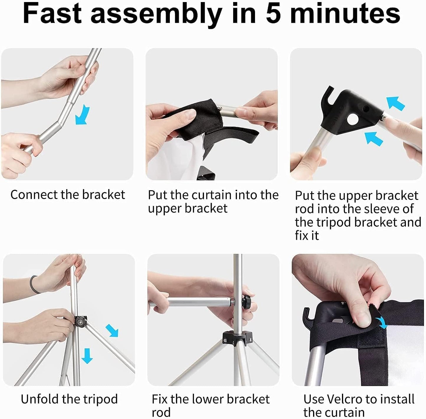 Projector Screen Outdoor, Vamvo Portable Projectors Screen with Aluminum Alloy Stand 120" Foldable Screens, 10 Feet Indoor Movie Screens with Carrying Bag for Home Theater Backyard Movie Night