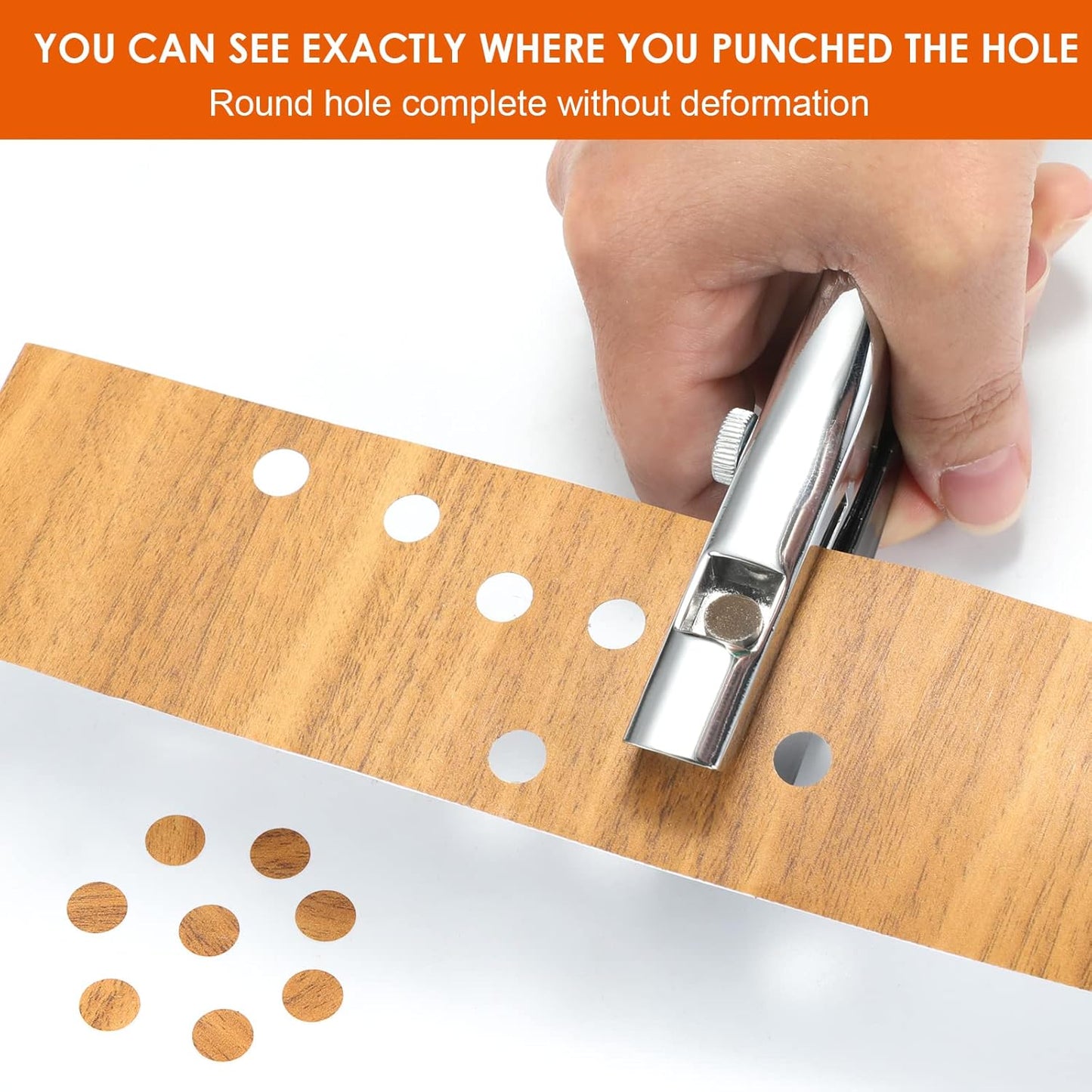 Hole Punch 1/4 inch-6mm Single Hole Punch,Heavy Duty Hole Puncher Single,Paper Punch Portable Hand Held Long Hole Puncher for Paper Cards Plastic Cardboard