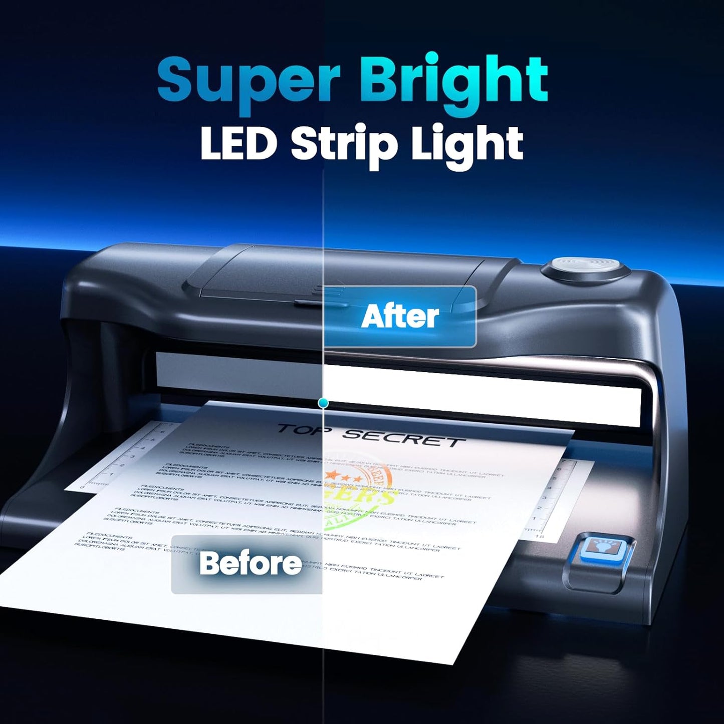 Aneken AL-18 Counterfeit Bill Detector with Dual LED UV Light, Counterfeit Money Detector Machine with 10x Magnifying, Bill & Money Checker Machine, 6 Detection Modes for IDs, Cards & All Currency