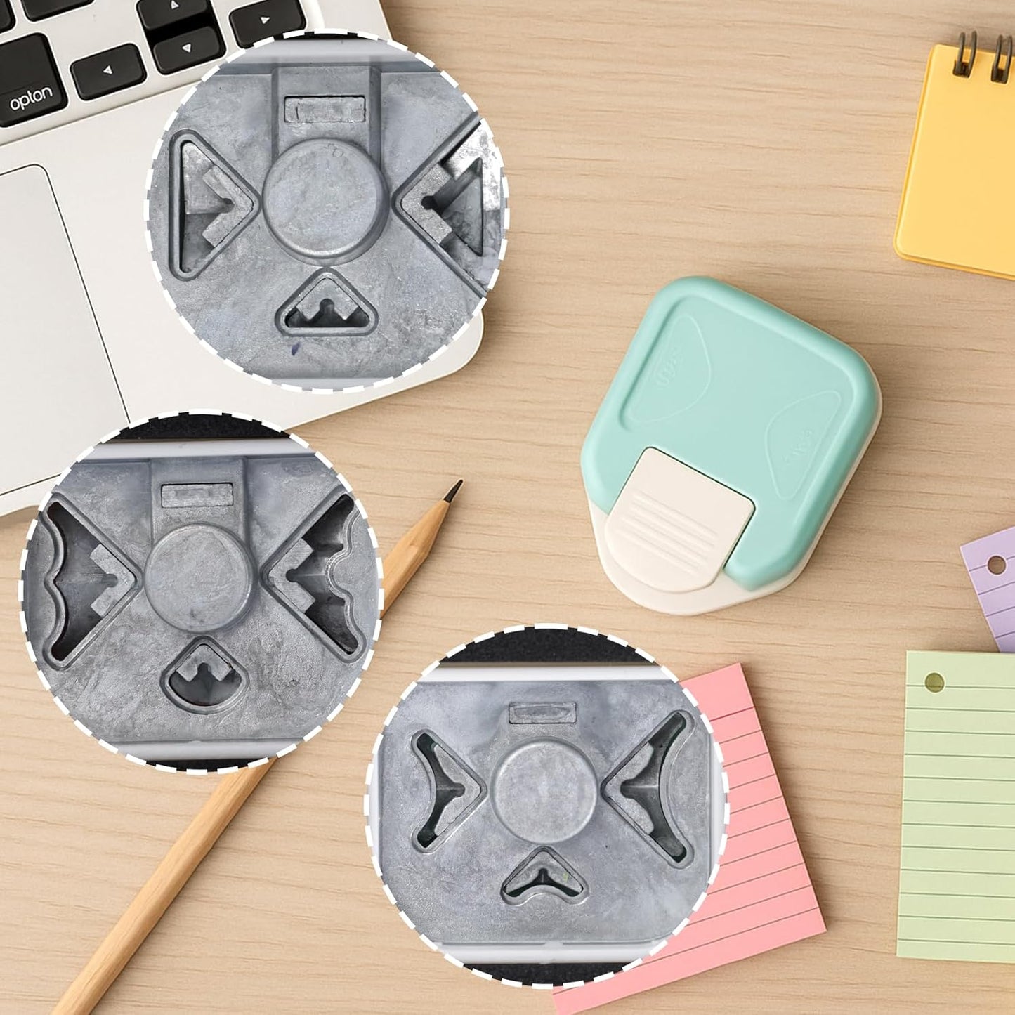 LOVEINUSA 3PCS 3-in-1 Punch Set (Rounder + Beauty Shape + Chamfer Edges), 3 Way Cutter for Scrapbooking, Photocards & DIY Paper Crafts, Works Great with Laminate, Precision Professional Cutting