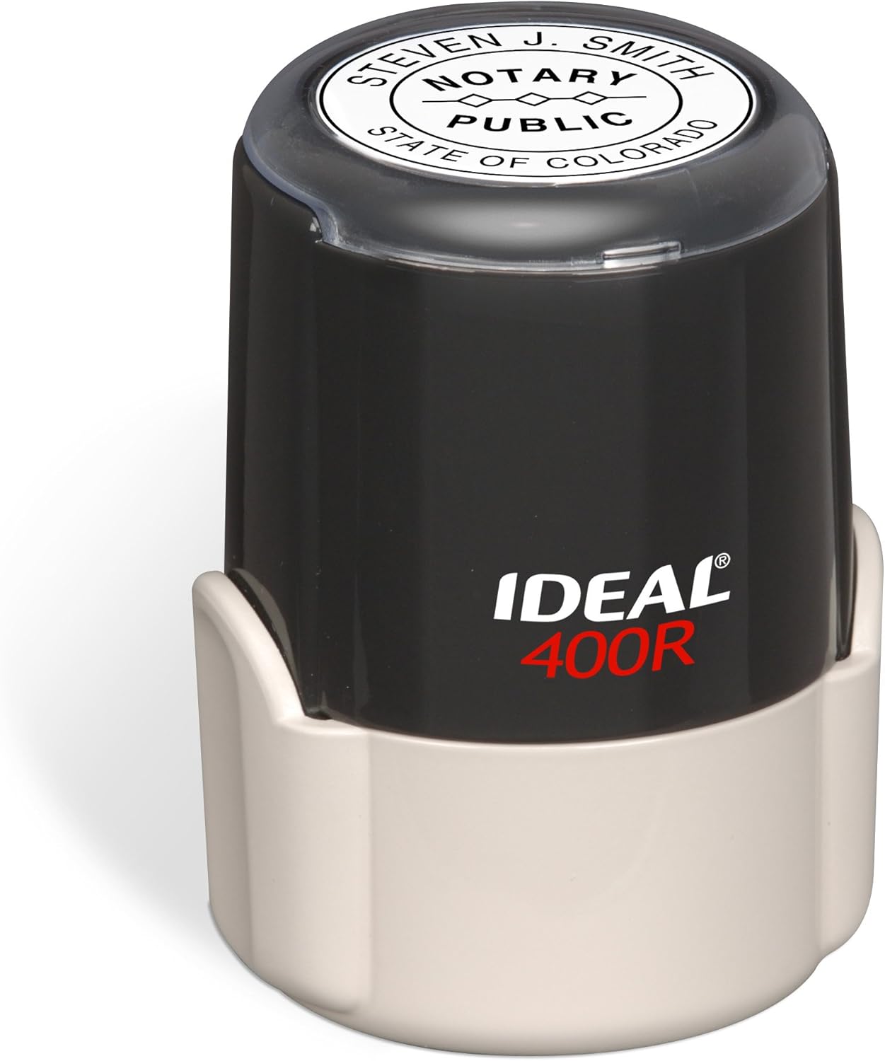 Round Notary Stamp for State of Minnesota- Self Inking Stamp - Top Brand Unit with Bottom Locking Cover for Longer Lasting Stamp - 5 Year Warranty