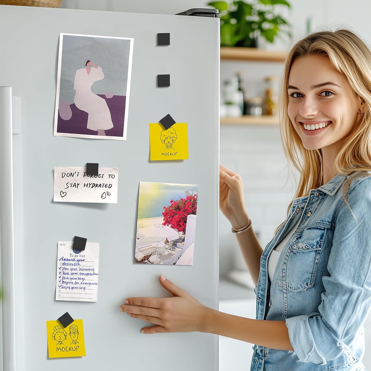 FINDMAG Magnetic Tape, 175 Pcs Square Magnets with Adhesive Backing, Flexible Magnetic Tape for Crafts, Magnetic Strip for DIY Projects, Hanging & Organizing Light Objects (Each 20x20x2mm)