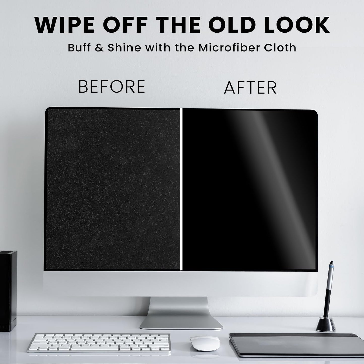 EVEO Electronic Wipes Screen Cleaner - Screen Wipes TV Screen Cleaner Wipes, Computer Screen Wipes, Laptop Screen Cleaner, ipad & Monitor Cleaner, Screen Cleaning Wipes - [90 Wipes + Microfiber Cloth]