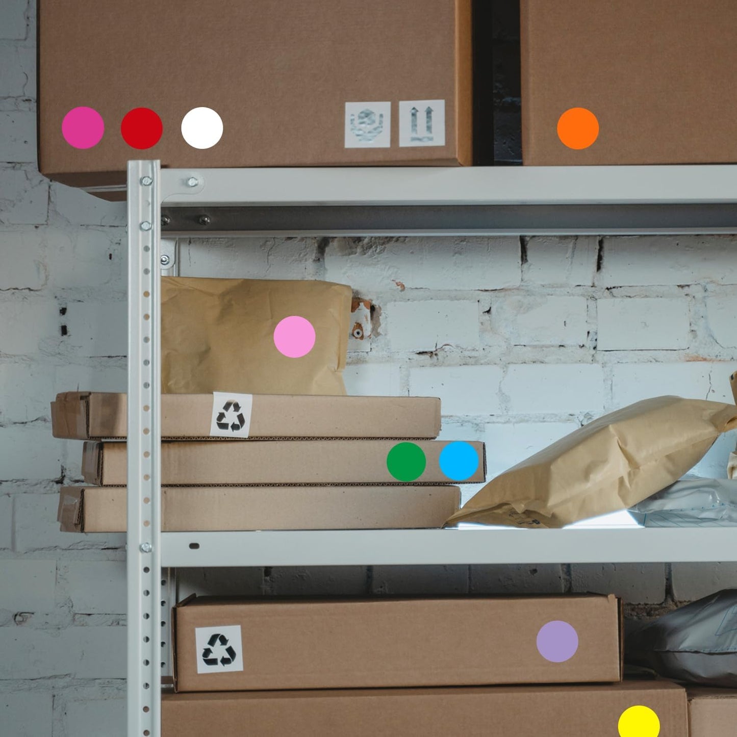 1 Inch Removable Color Code Dot Sticker Round Labels,Garage Sale Stickers Price Tags Label Blank Yard Sale Circle Dot Stickers Removable Writable Not Blurry (1050 Pack,Orange)