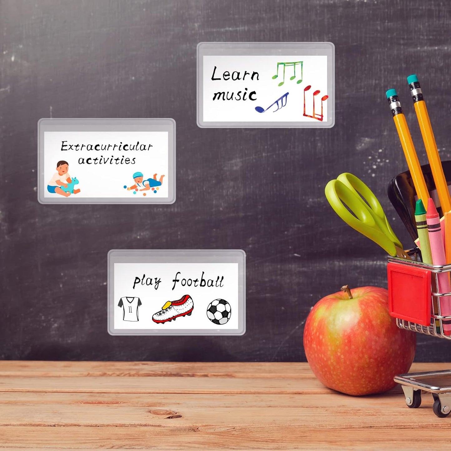 Geyee 100 Self-adhesive Index Card Pockets Label Pockets sleeves with Top Open for Business Cards, Clear Plastic Sticky Labels Holders for Storage Bins Library Cards, Organizing Totes Shelves