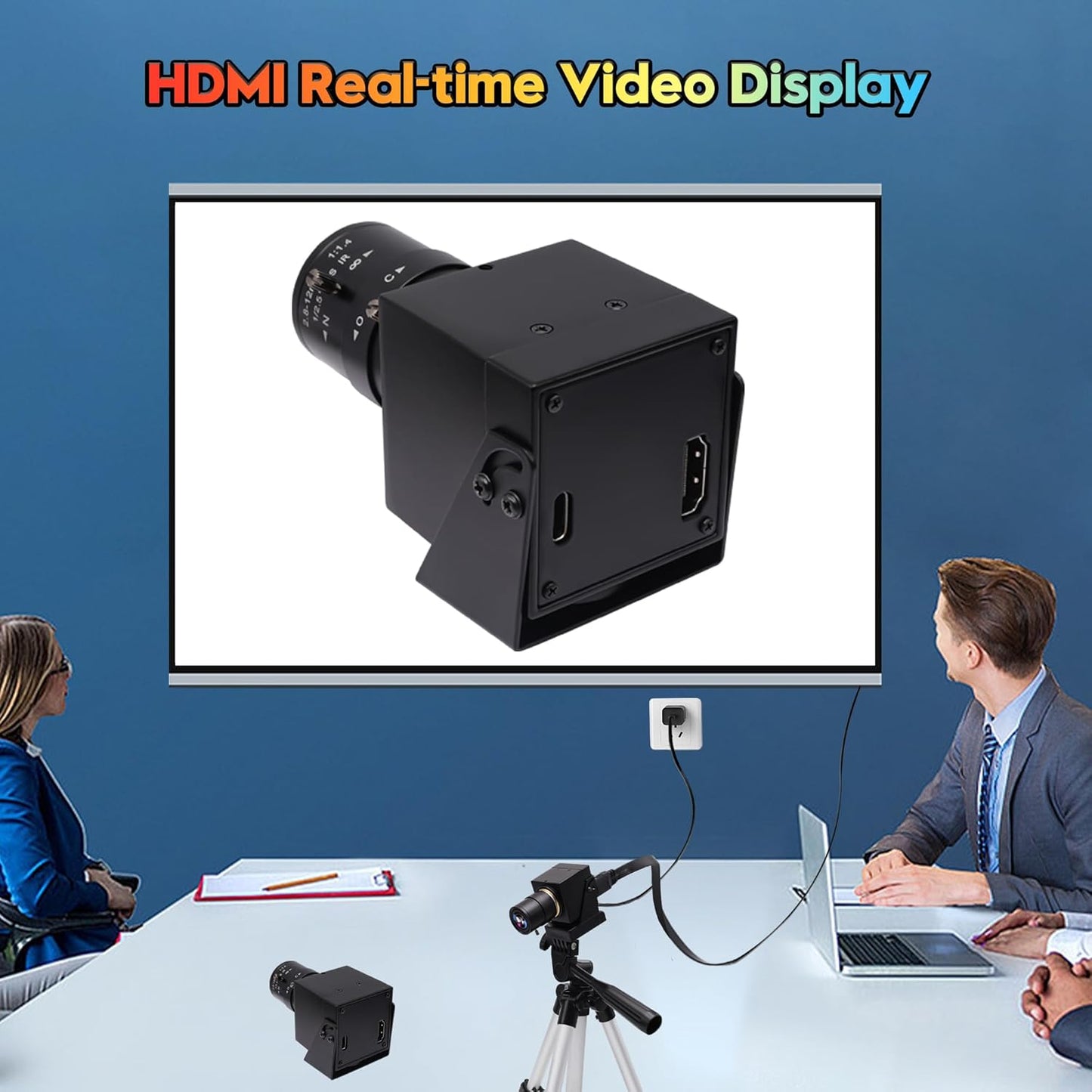 SVPRO 4K USB HDMI Camera Manual Zoom Webcam for Close Up with 2.8-12mm Variable Lens,Plug and Play Camera for Industrial,Streaming and Home Video