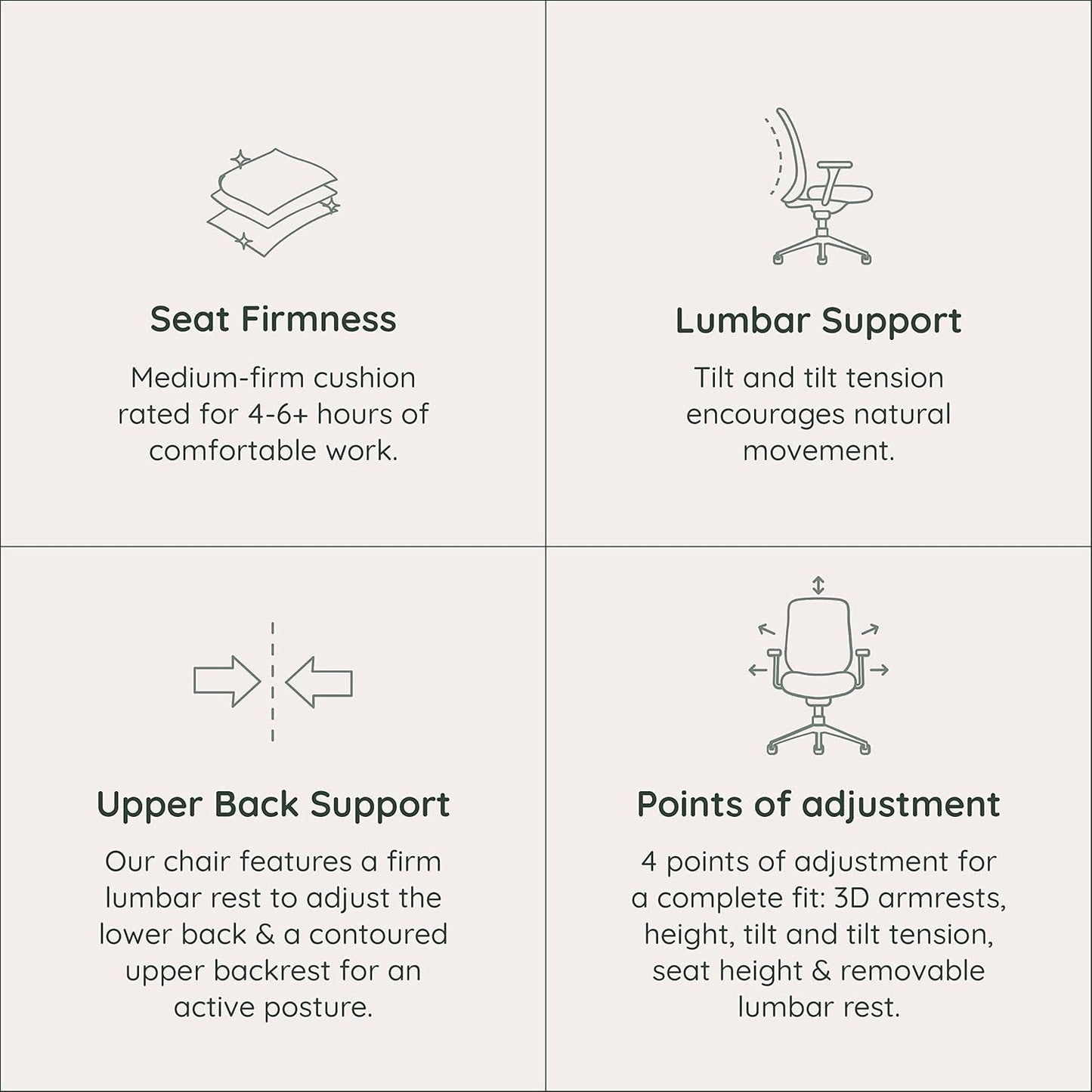 Branch Daily Chair - Computer Office Chair with Swivel, Lumbar Rest, and Adjustable Armrests - Sustainable, Stylish Mesh, & Adjustable Armrests - Comfortable Seating for Improved Posture - Green