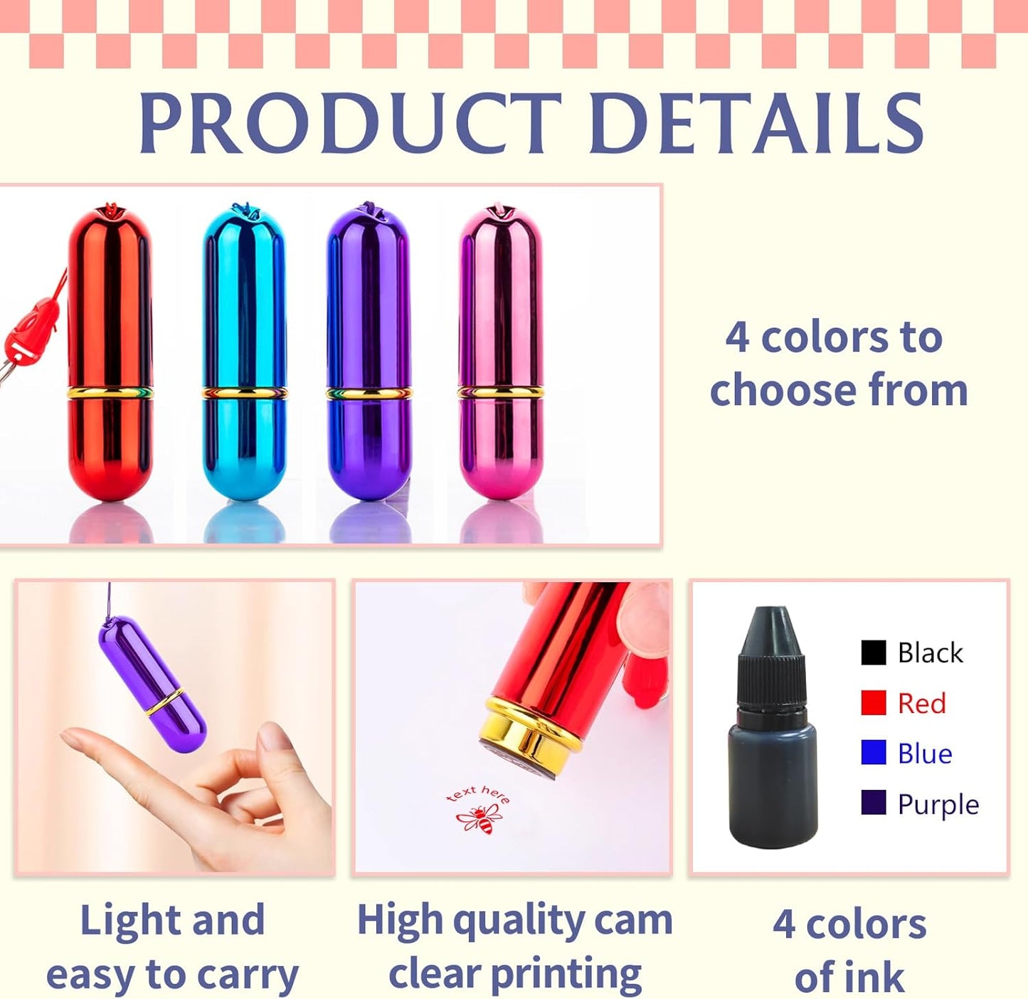 Custom Loyalty Card Stamp Personalized Self Inking Stamp for Business, Pet, Reward - Small Round Rubber Stamp