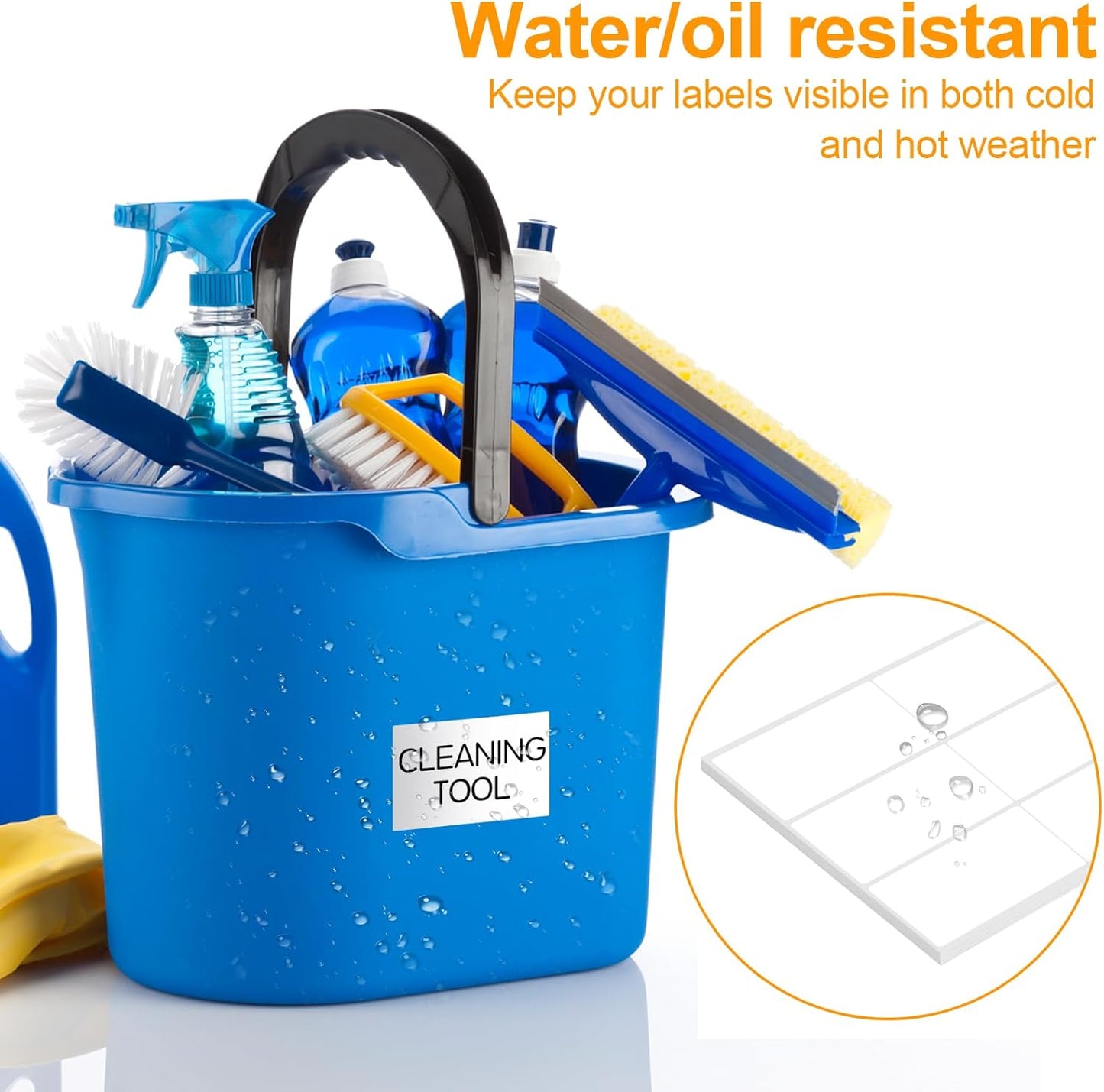 Joyberg Storage Box Labels, 420 Pcs, 2''x4'', Removable, Tear-Resistant, No Residue, for Bottles, Jars, School, Home, Business Organizing