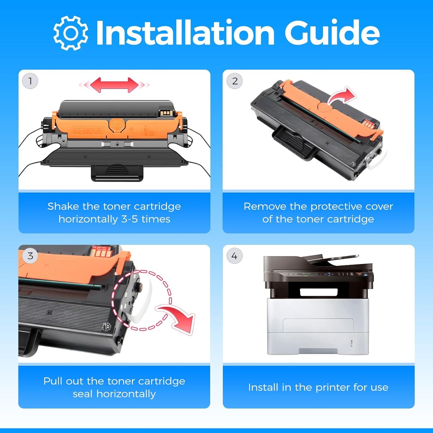 MLT-D115L 115L Toner Cartridge Black 2-Pack High-Yield Replacement for Samsung MLT-D115L D115L 115L Compatible with Samsung Xpress SL-M2870 SL-M2880FW SL-M2670FN SL-M2830DW SL-M2820 SL-M2820ND Printer